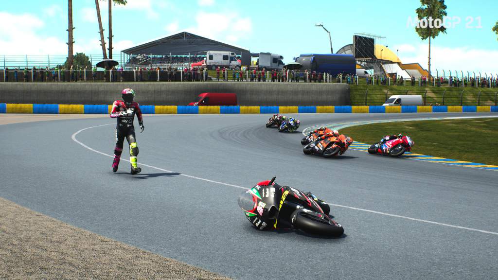 MotoGP 21 fall from bike