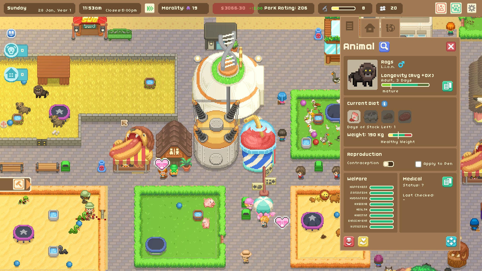 Let's Build a Zoo is a cute zoo tycoon where you can splice up animals into  silly new species