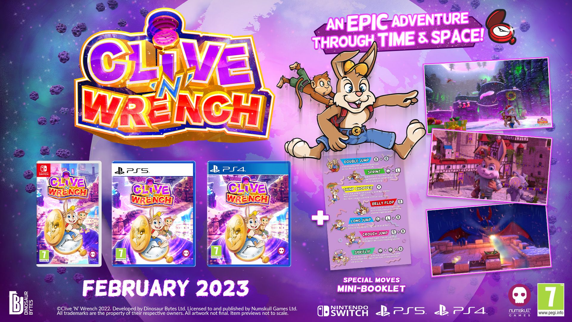 Clive 'N' Wrench Adds PS5 & PS4 To Launch Platforms, Gets Launch Date