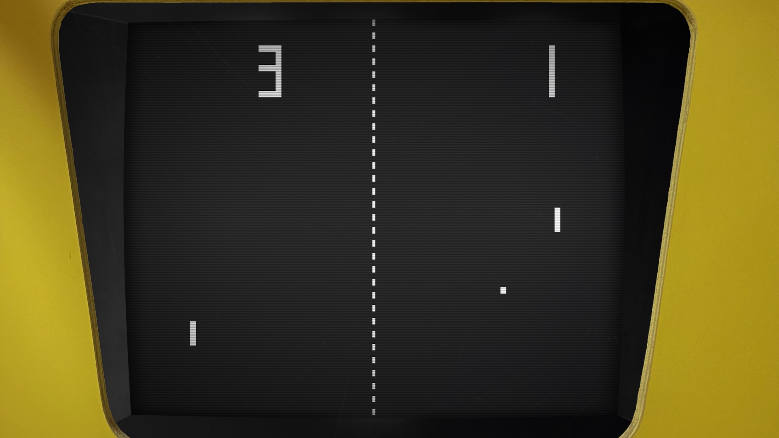 Screenshot of Pong, an arcade game included in Atari 50: The Anniversary Celebration